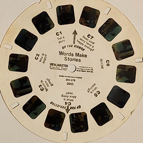 VINTAGE View Master Reels x 3 WORDS MAKE STORIES Pinocchio Walt Disney - Picture 3 of 6